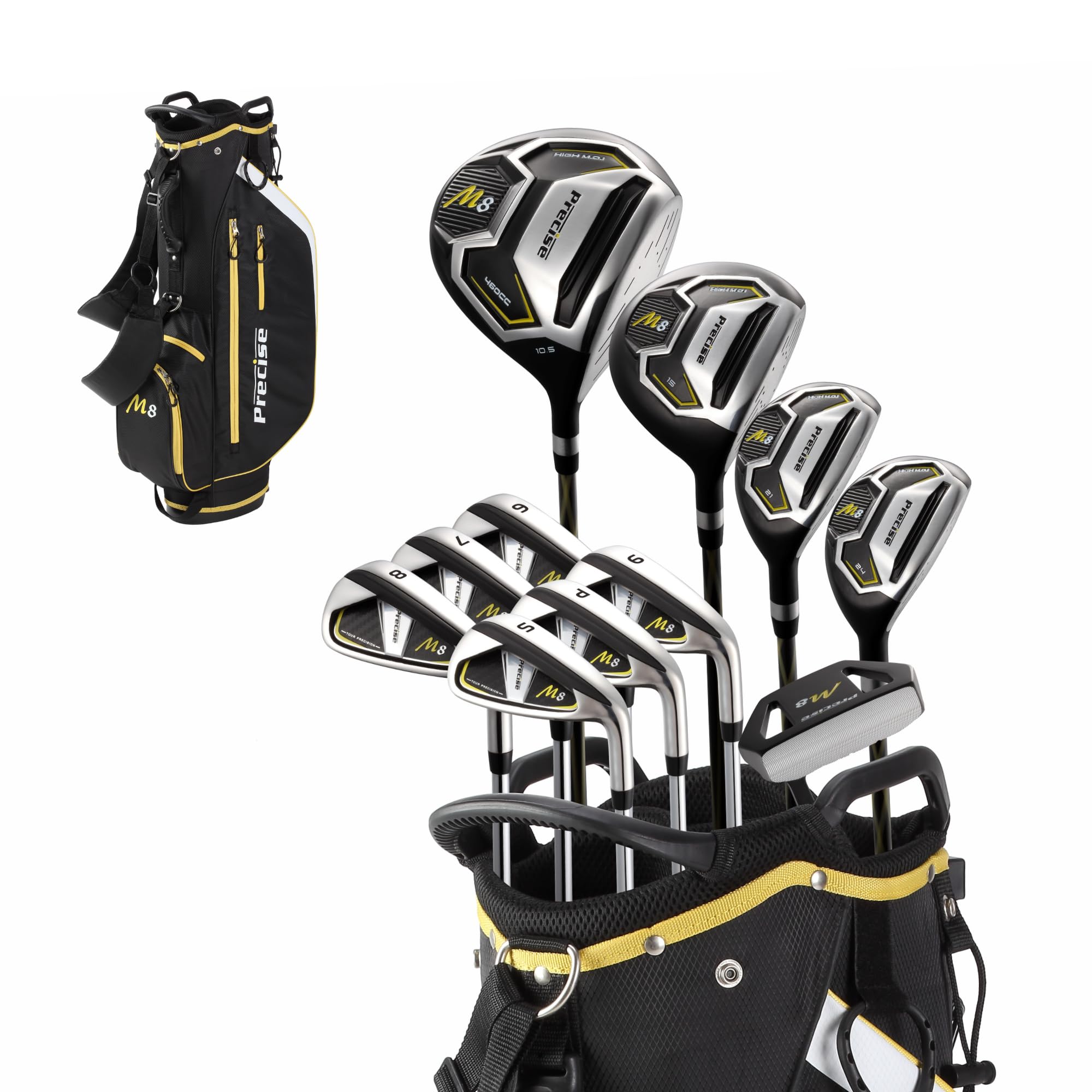 こうじ roots golf 16本セット possotセット Precise M8 Men's 17-Piece Golf Set – Kevlar Graphite Shafts